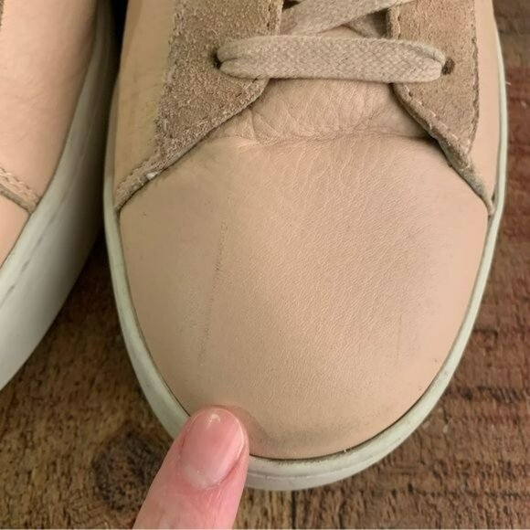 Freshly picked womens blush pink leather sneakers -9.5 - Picture 2 of 12